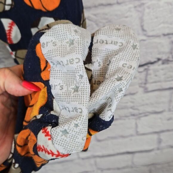 Carter's Boys 4T Sport Blanket Sleeper Footie Onesie Pajama PJ Fleece Sleepwear - Picture 7 of 7